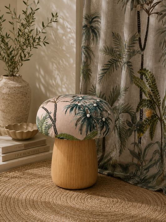Mediterranean Trees Mushroom Poufs