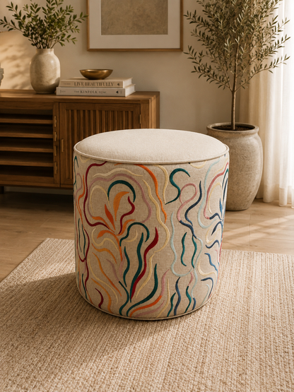 Hazy Flower Pouf