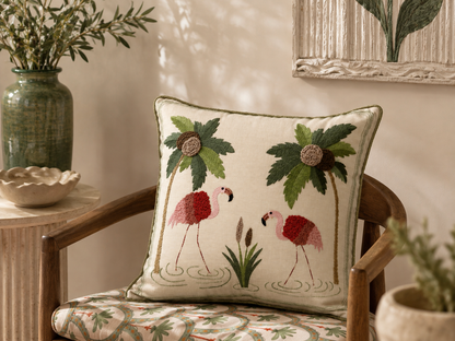 Pink Flamingo Cushion