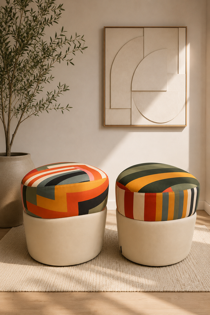 Geometric Half Pouf
