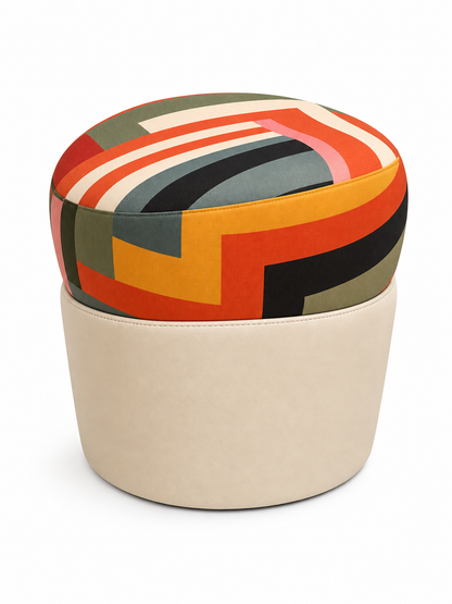 Geometric Half Pouf