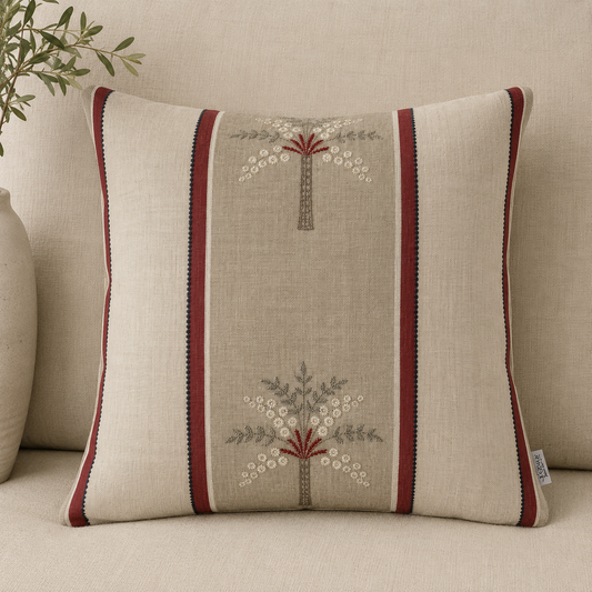 Striped Palm Cluster Cushion