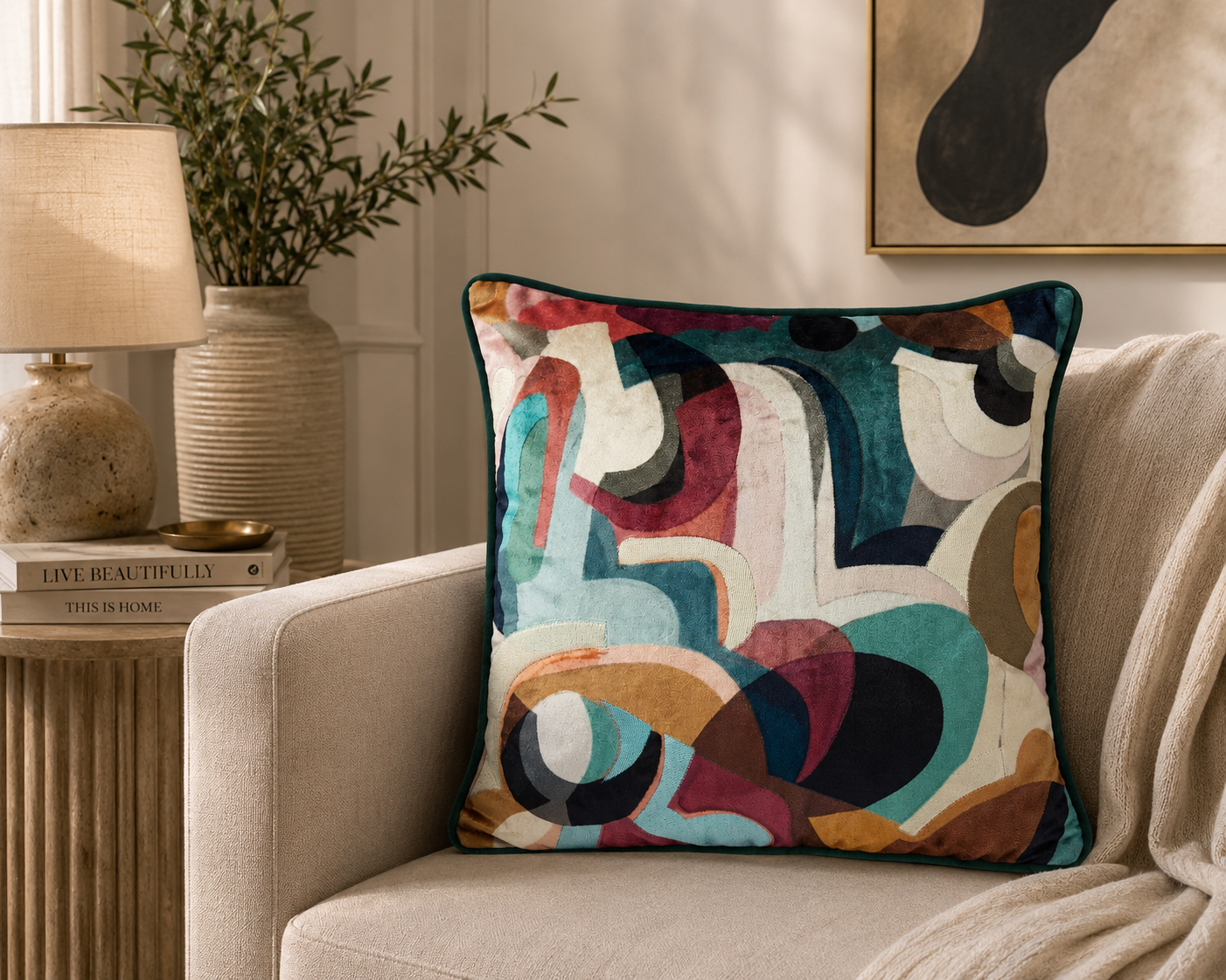 Abstract Botanica Cushion