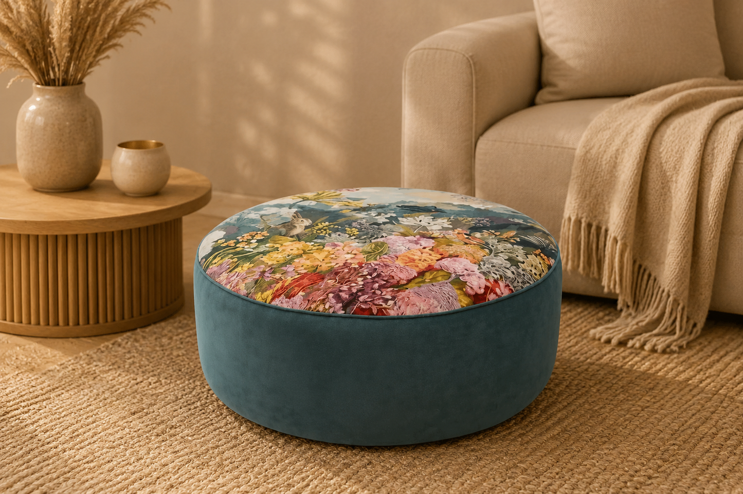 Layered Field Pouf