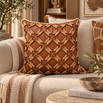 Leather Petals Cushion