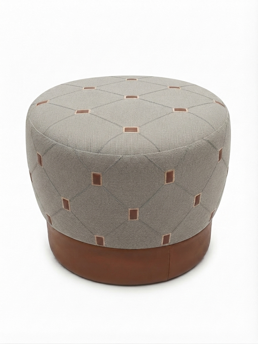 Leather Pouf