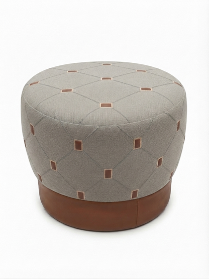 Leather Pouf