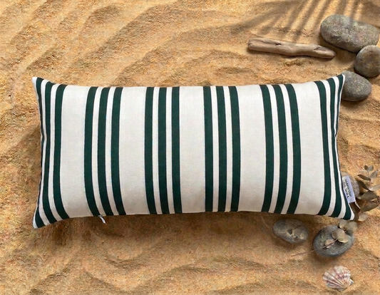 Green Striped Cushion