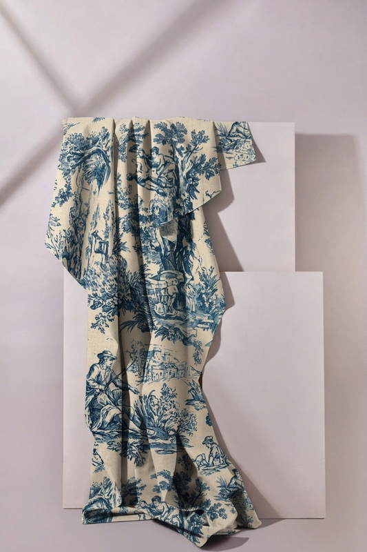 Vintage Toile de Bleu Fabric