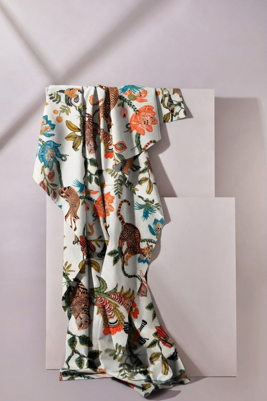 Animals on Leaves Fabric