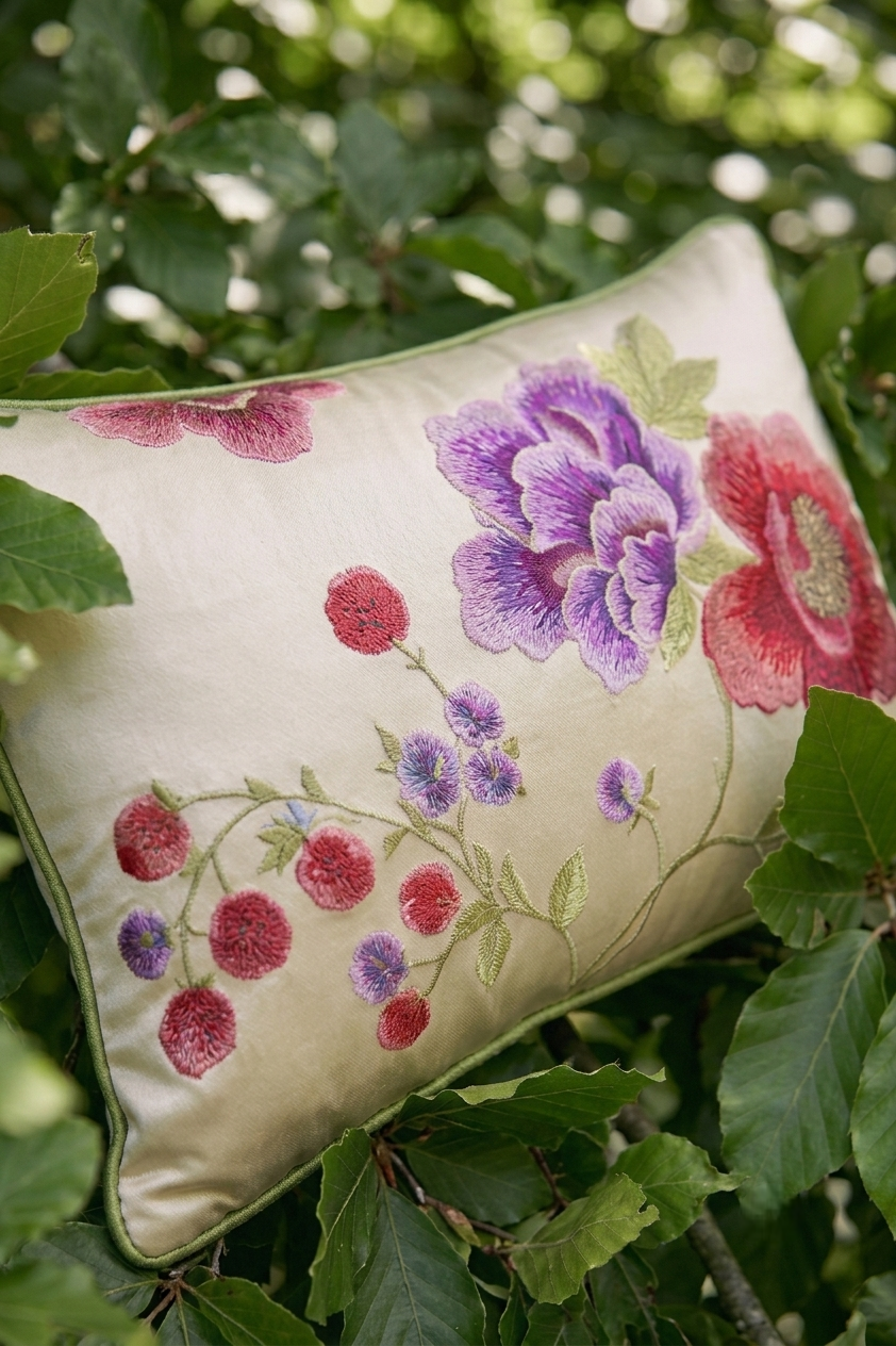 Flower Blossom Silk Cushion