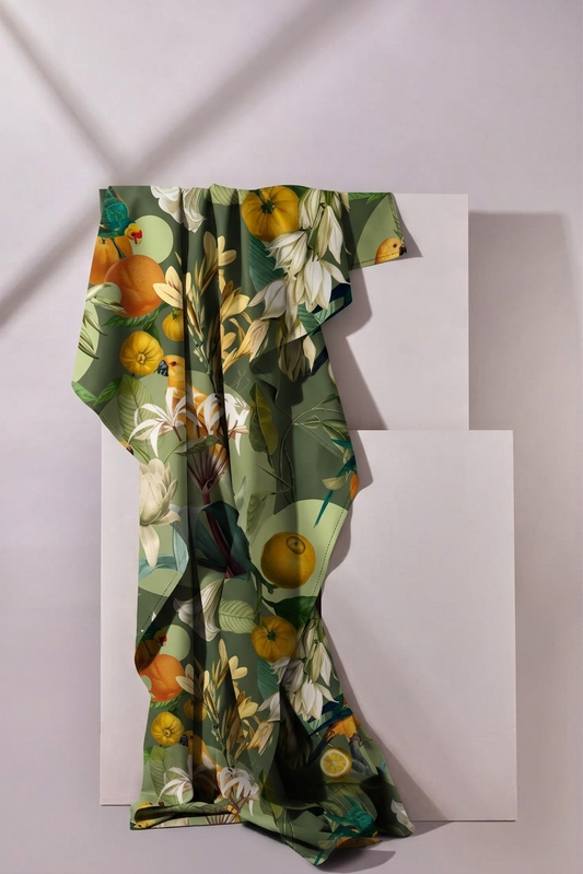 Lemon and Parrot Fabric
