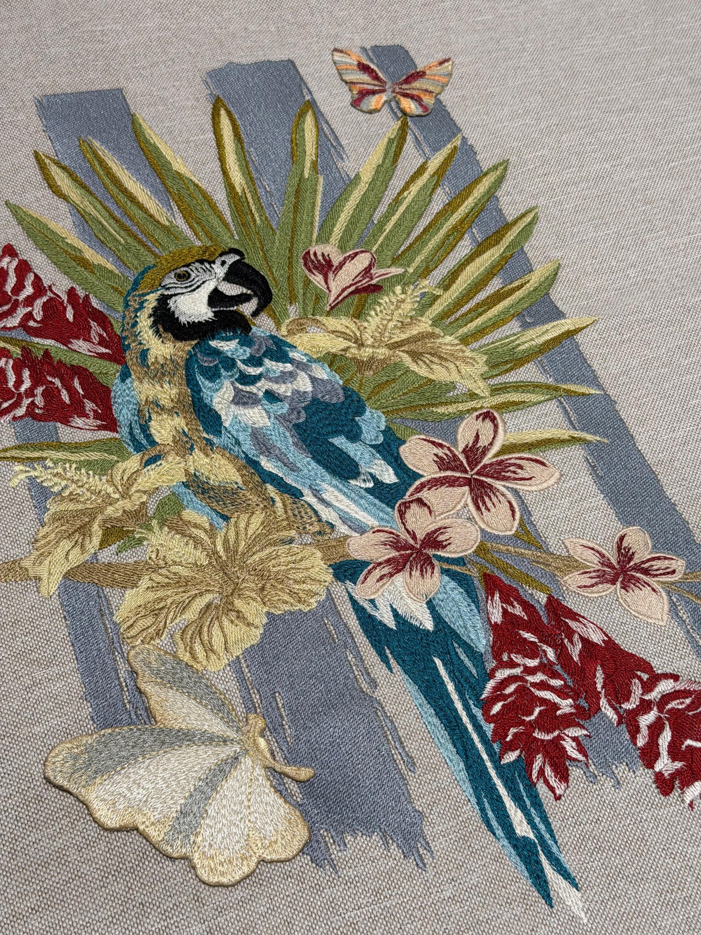 Colorful Parrot in Foliage Art Piece